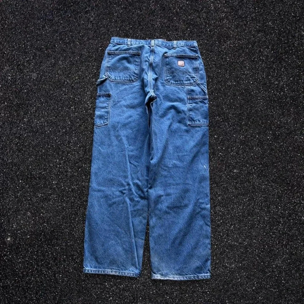 Carhartt Double Front Logger Jeans Blue Denim 36x32 Loose Original Fit